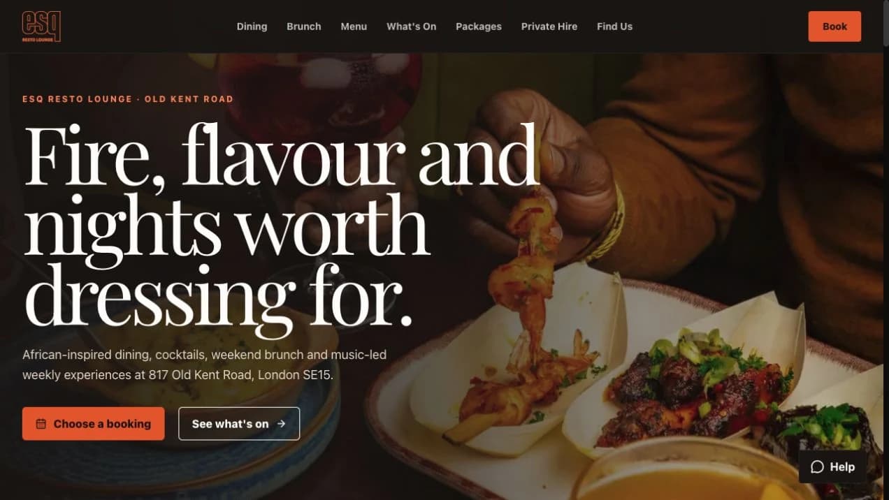 A restaurant website is a guest journey